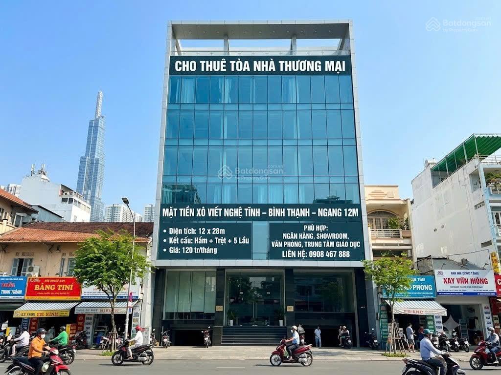 Tòa nhà mặt tiền xô viết nghệ tĩnh bình thạnh ngang 12m dtsd 1200m2