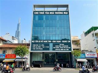Tòa nhà mặt tiền xô viết nghệ tĩnh bình thạnh ngang 12m dtsd 1200m2