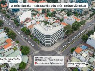 Góc nguyễn văn trỗi huỳnh văn bánh | hầm 5 tầng | trụ sở doanh nghiệp