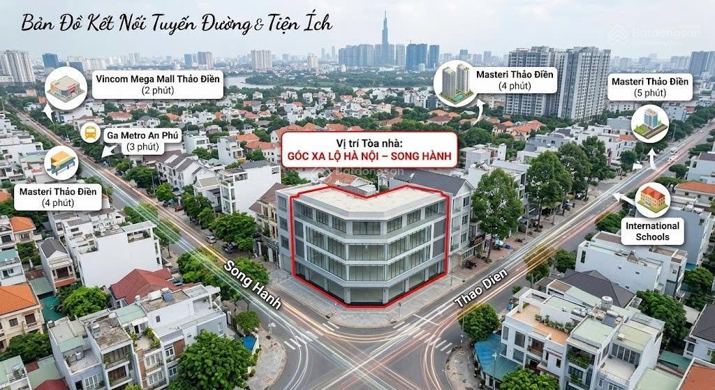 Góc xa lộ hà nội song hành | mặt tiền thảo điền | trường quốc tế