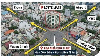 Góc ngã tư cộng hòa hoàng hoa thám | tòa nhà 2 hầm 8 tầng | phù hợp ngân hàng văn phòng
