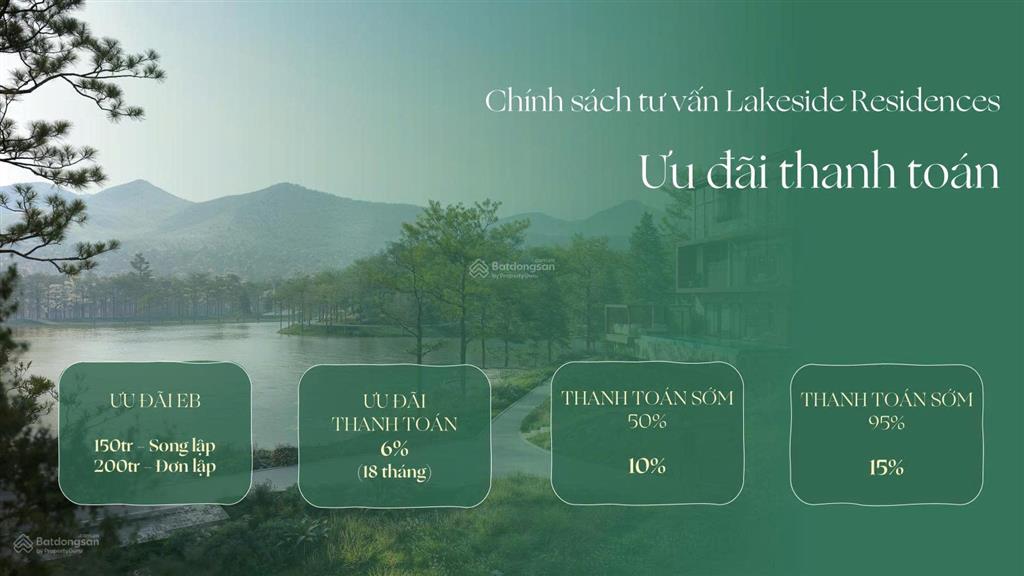 Chỉ với 40p di chuyển từ hà nội, sở hữu căn biệt thự view hồ, sổ đỏ lâu dài, chiết khấu cực lớn