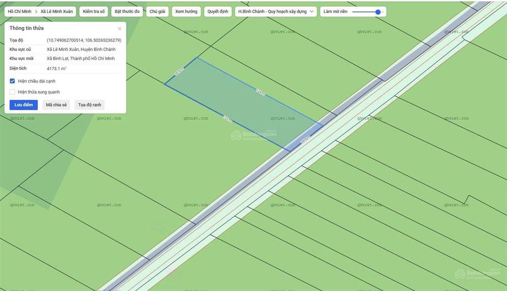 Cần bán 4000m2 đất lnq (qh đất ở nông thôn) tại xã bình lợi (lmx cũ)  tp.hcm. giá bán 3 triệu/m2
