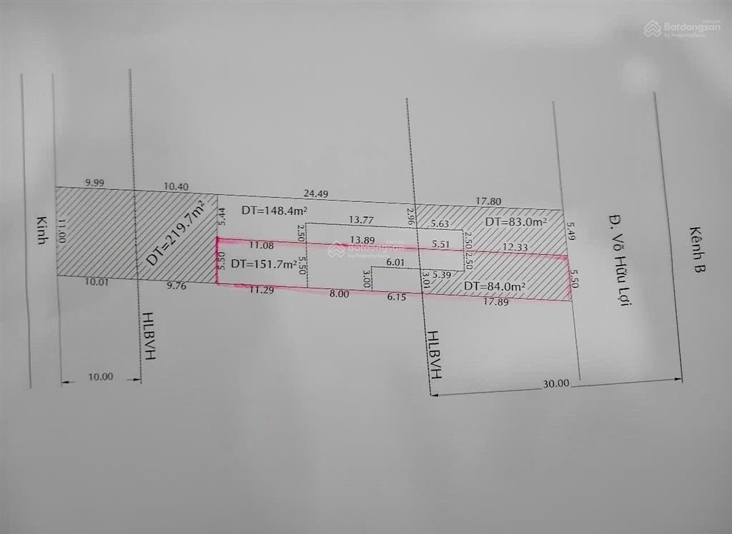 Chính chủ cần bán lô đất 236m2 (ont 150m2) mặt tiền võ hữu lợi  xã bình lợi  hcm. giá bán 4 tỷ