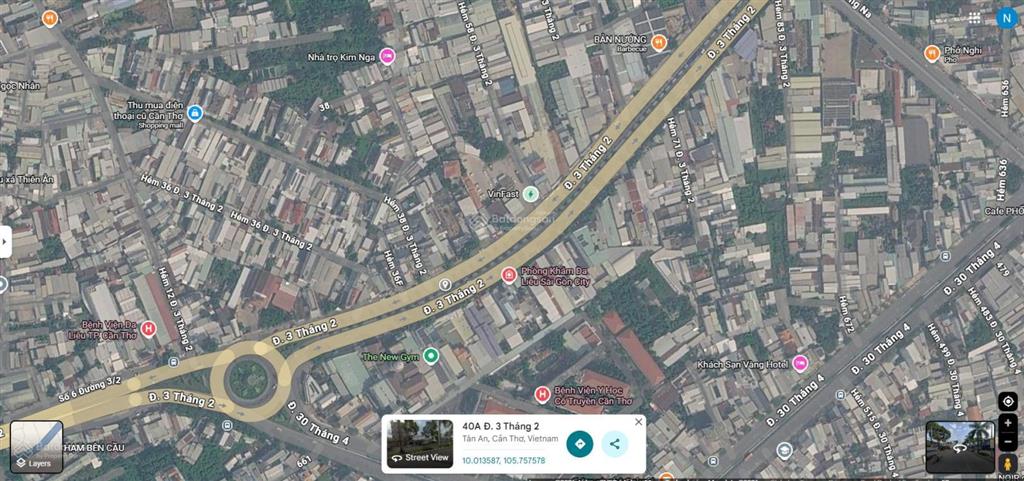 Bán nhà diện tích lớn mặt tiền đường 3 tháng 2 phường an bình, cần thơ
