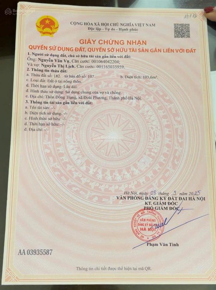 Chính chủ cần bán gấp đất đồng trạng giá 2,3 tỷ, 2 mặt tiền đường