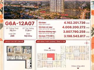 Bán căn hộ sun glory residence 2pn tại lô đất hh01 ngã 5 bùng binh hải quan p.trường vinh, 3,2 tỷ