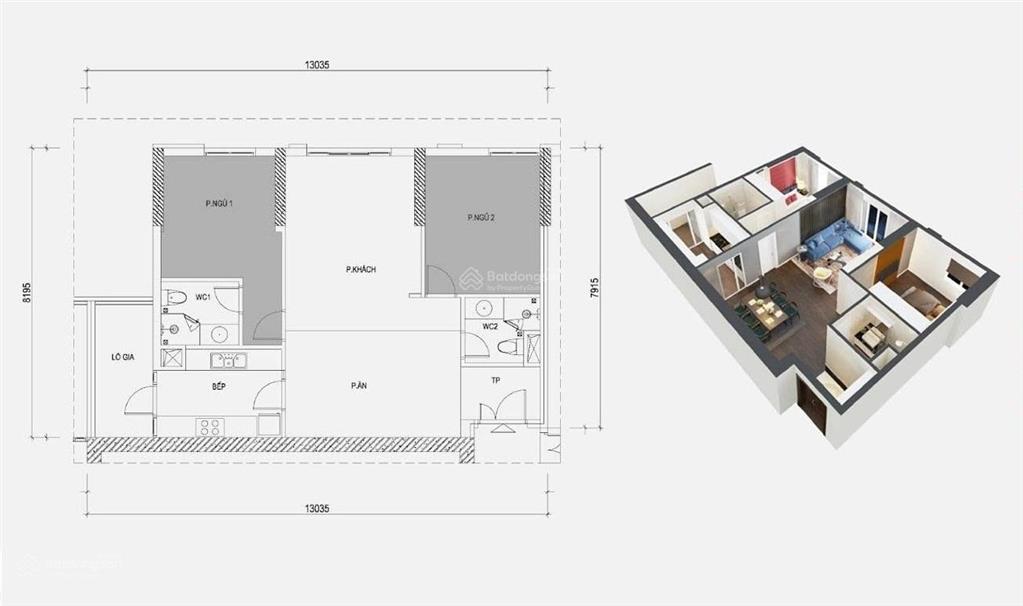Chính chủ cho thuê căn hộ chung cư paragon diện tích 96m² làm văn phòng