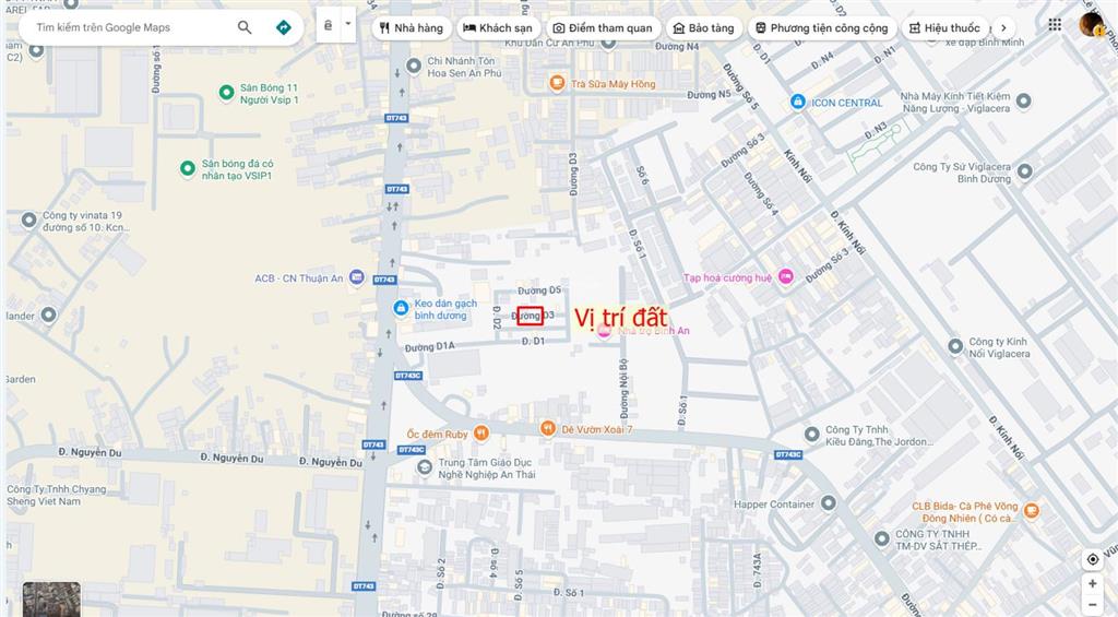 Bán đất 5x12m, đường d3 kdc phúc đạt p. tân đông hiệp