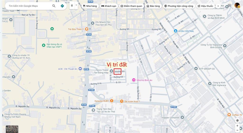 Bán đất 5x12m, đường d5 kdc phúc đạt p. tân đông hiệp gần vincom 550