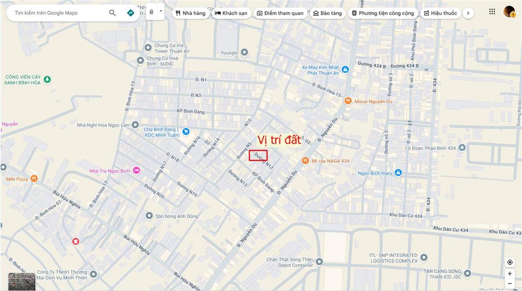 Bán nhà 1t1l 5x19m, đường n12 kdc bình đáng p. bình hòa gần chợ bình đáng