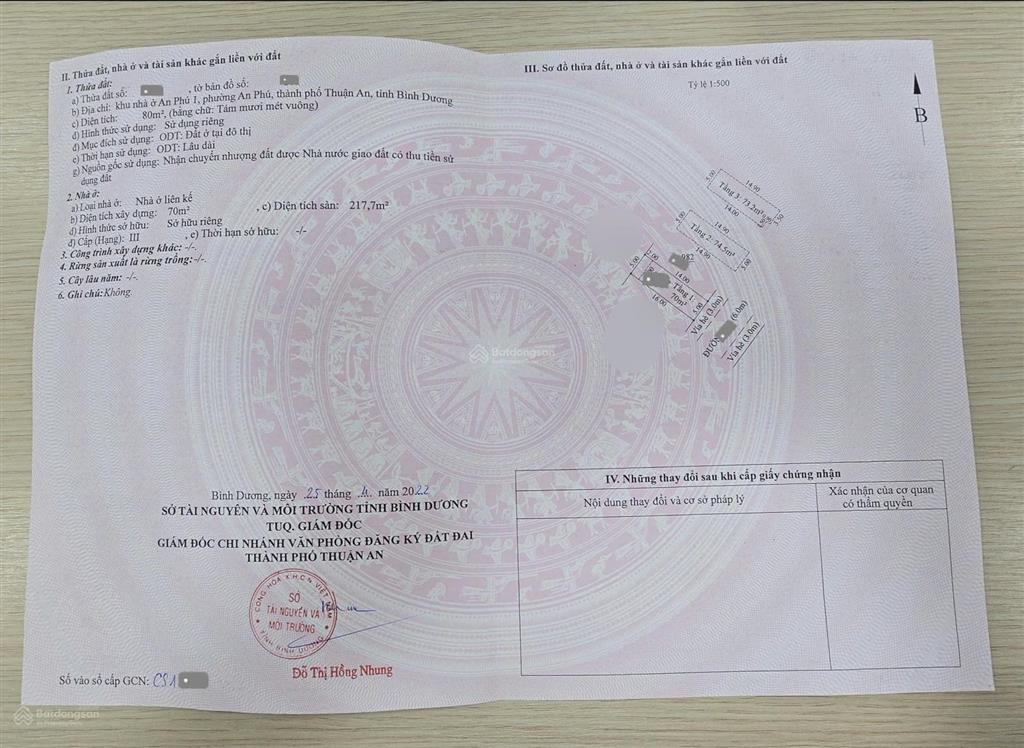 Bán nhà 1t2l 5x17m hoàn công, đường d1 kdc an phú 1 p. an phú, thổ cư 100%