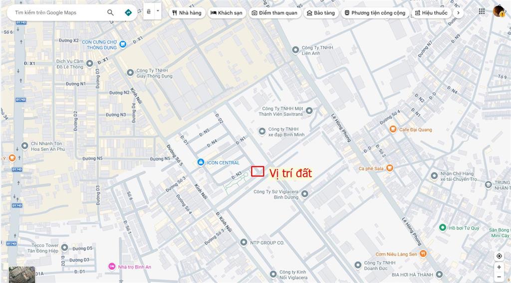 Bán lô góc kế công viên 6.514.6m, đường d2 kdc icon central p.tân đông hiệp