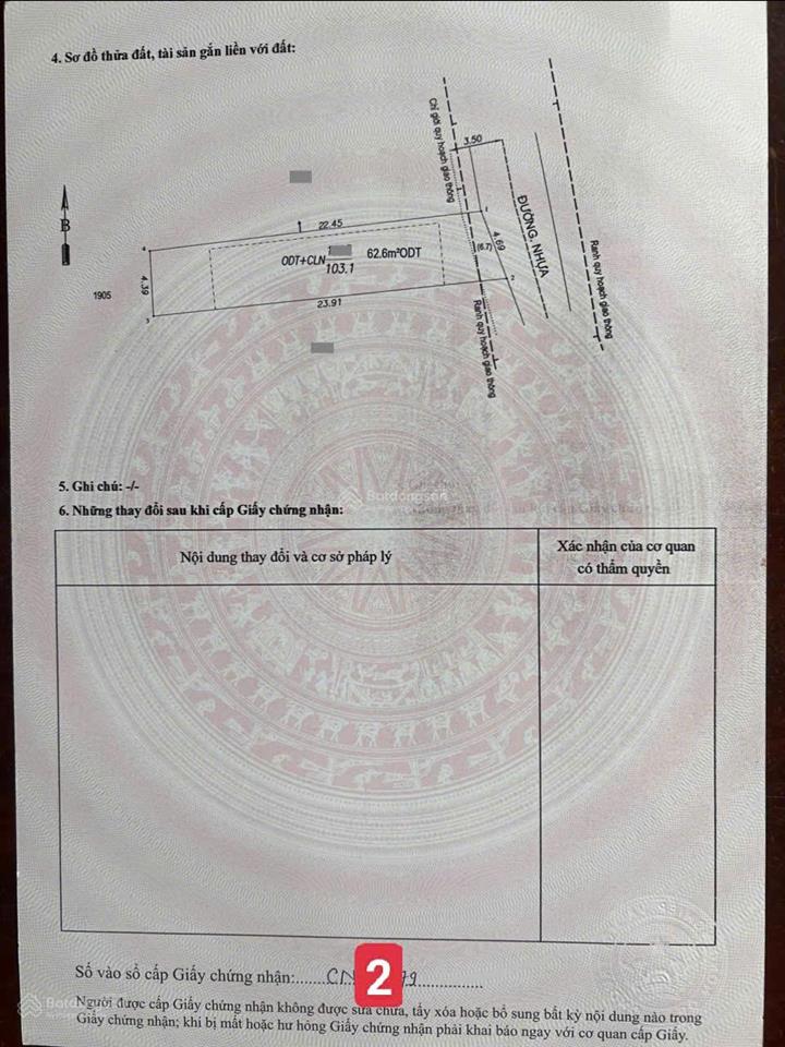 Bán đất 4.4x24m, hẻm đt.743a p. đông hòa gần làng đại học