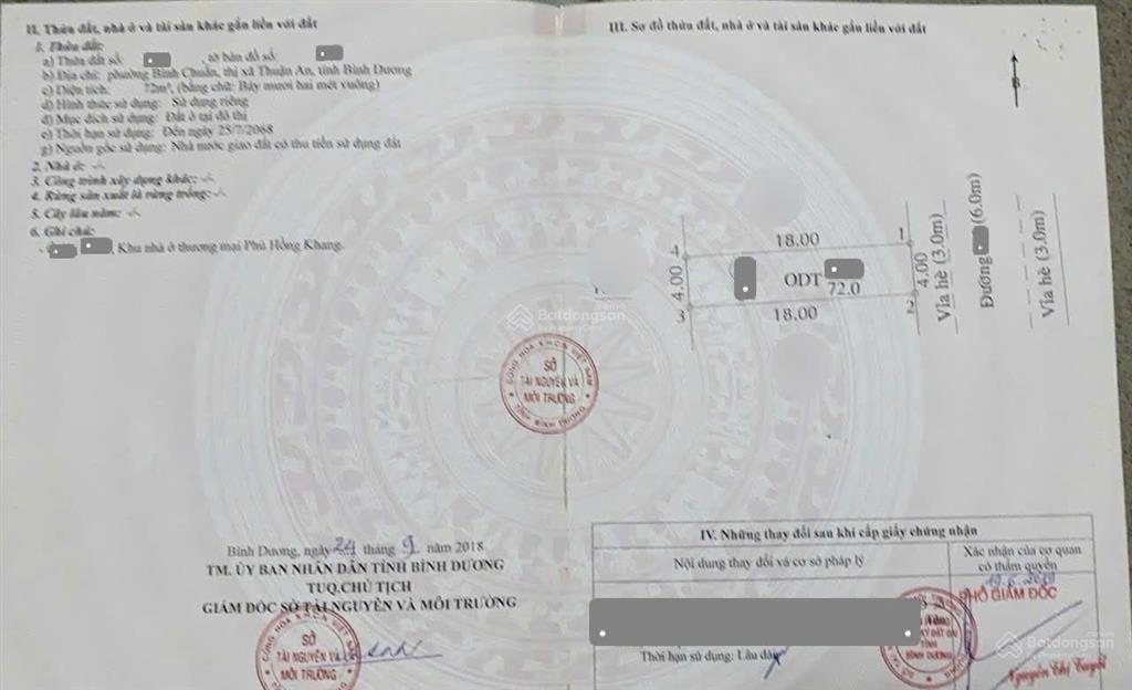 Bán đất 4x18m, đường d5 kdc phú hồng khang (giá tốt, không vướng cống, tủ điện)