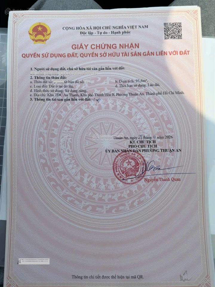 Bán lô góc 5x19,39m, đường n1 kdc an thạnh gần ngã tư hòa lân (giá tốt, trục chính)