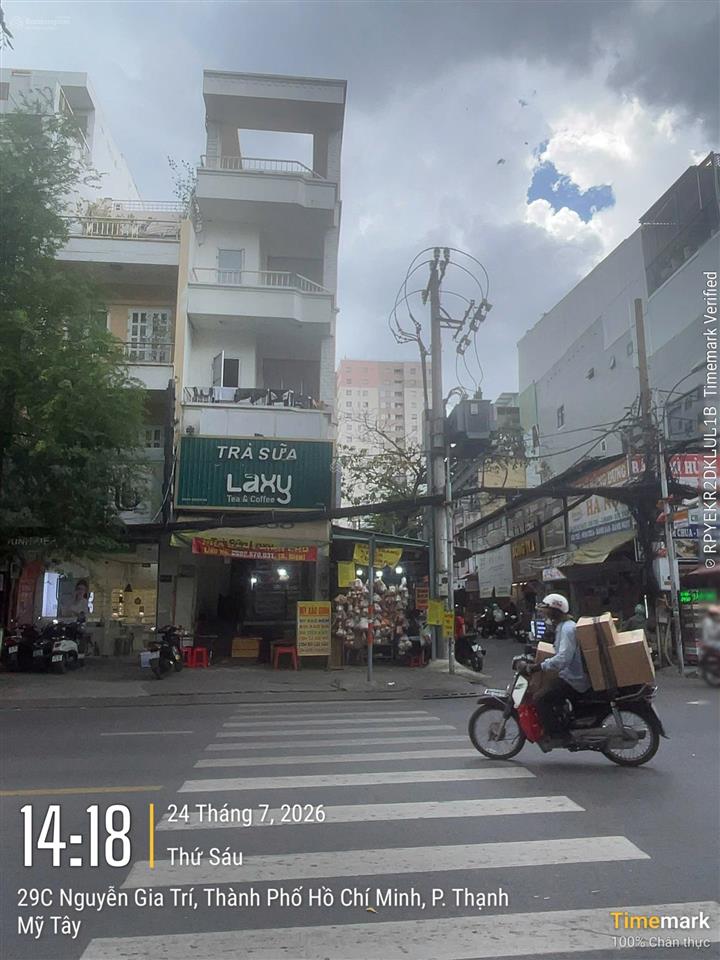 Bán căn góc 2mt nguyễn gia trí, phường 25, quận bình thạnh  79m2 (4x20) hầm 4 lầu hđt 90 triệu