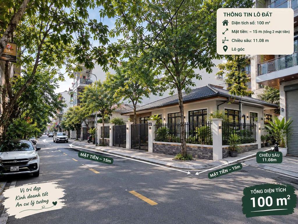 Bán đất pl kim đồng, hoàng mai dt 100m mt 13.9m, pk 20 tỷ, kinh doanh, lô góc, hồ, văn phòng