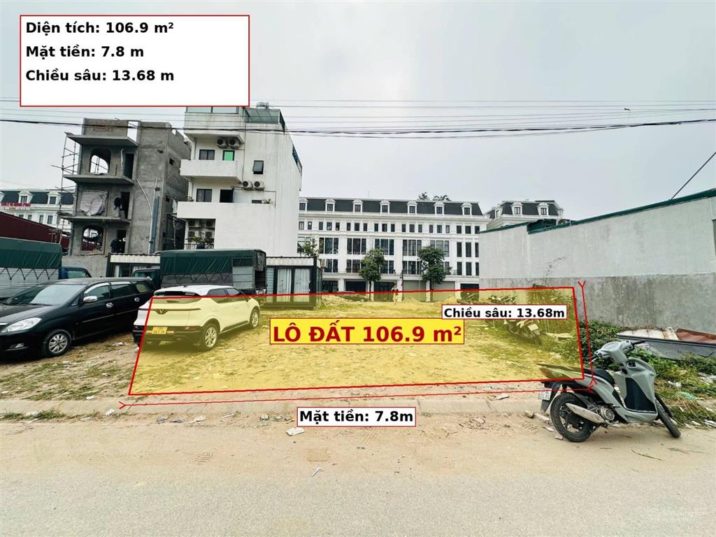Bán đất pl louis city, hoàng mai dt 106.9m2 mt 8m, giá 30 tỷ, kinh doanh, văn phòng chung cư