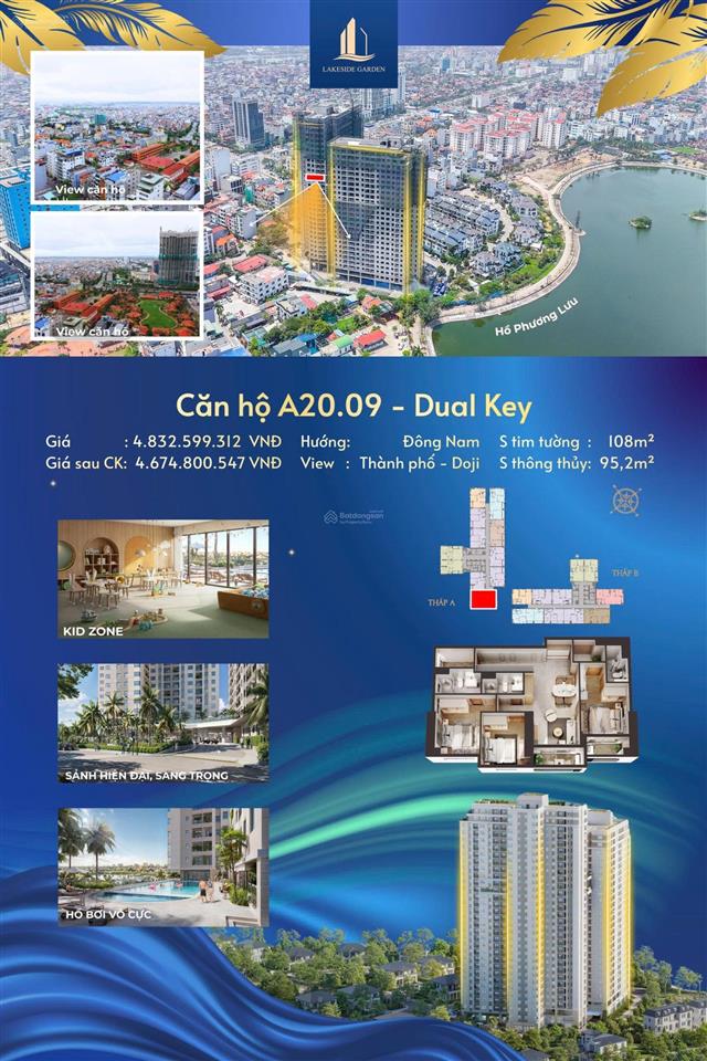 Cần bán căn dual key dự án lakeside lê hồng phong ngô quyền hải phòng