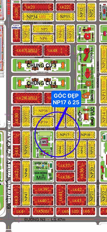 Bán lô góc 2 mặt tiền đẹp 164m2  dự án xdhn  nhơn trạch, đối diện trường học  kinh doanh tốt