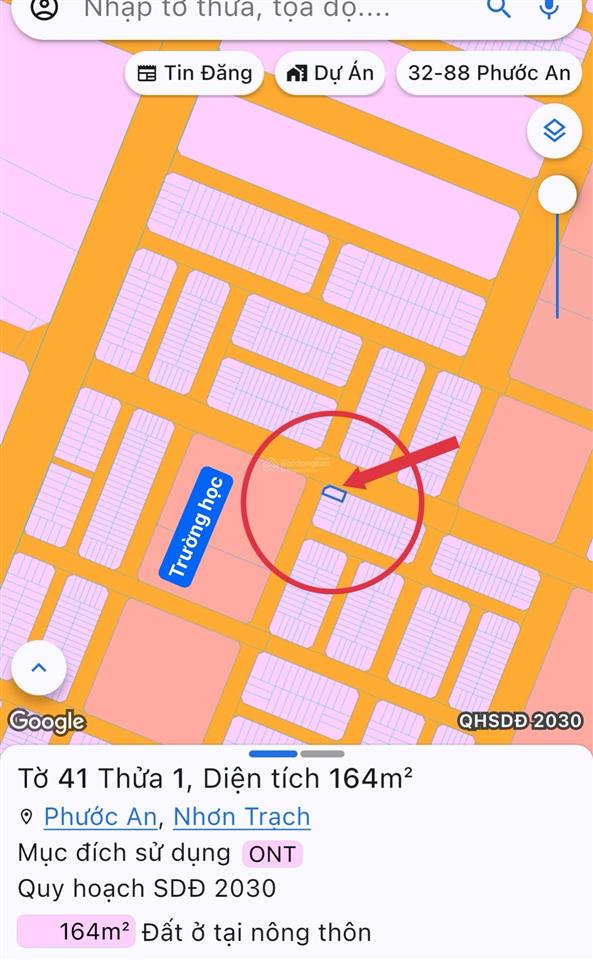 Bán lô góc 2 mặt tiền đẹp 164m2  dự án xdhn  nhơn trạch, đối diện trường học  kinh doanh tốt