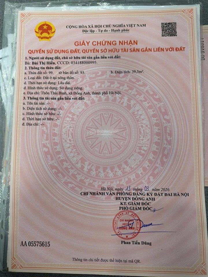 Bán nhà riêng đẹp xuất sắc tại thôn thái bình, 5,4 tỷ, 39,5m2