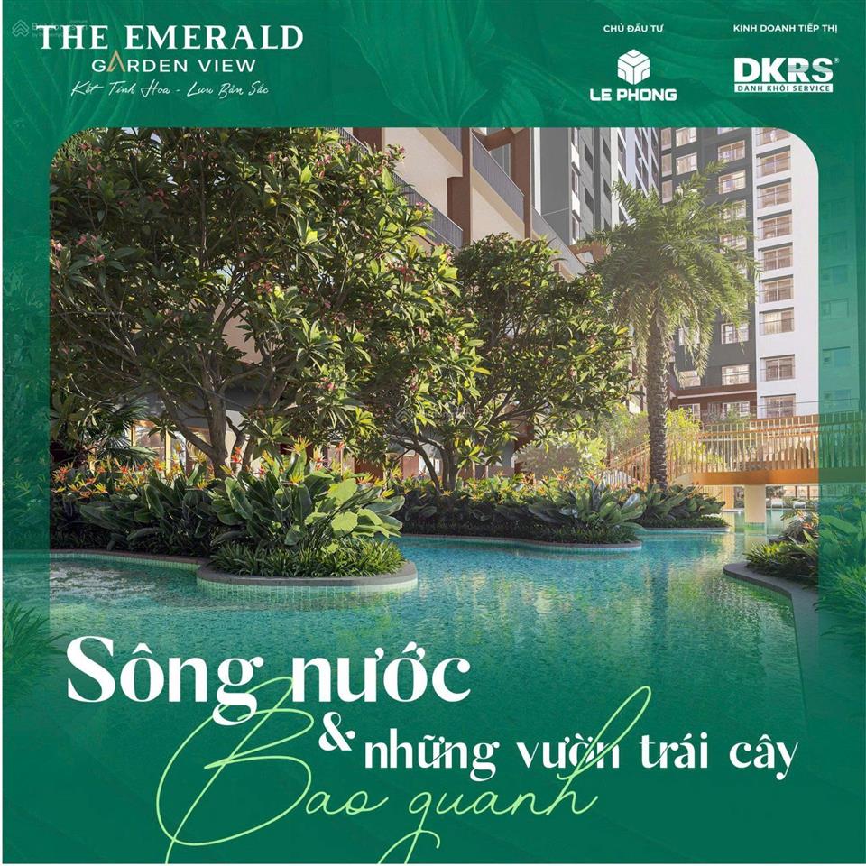 The emerald garden view căn hộ xanh giữa trung tâm phường thuận an  giá 36 triệu/m2