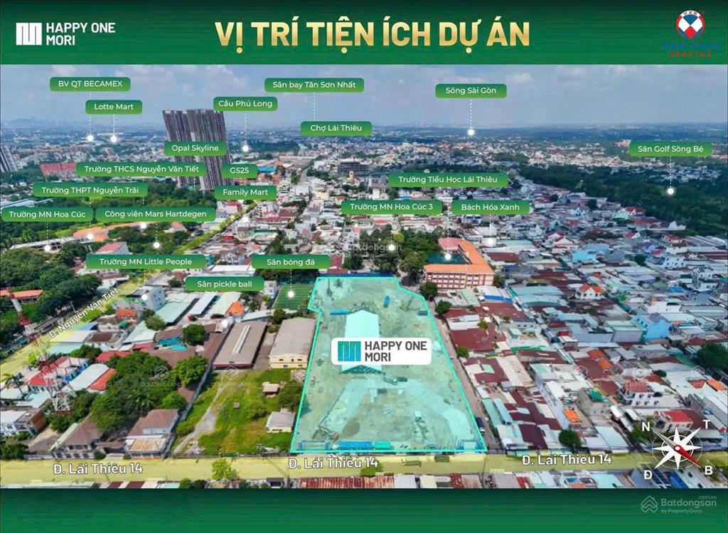 Bán căn hộ 2pn 68m2  2,7 tỷ happy one mori lái thiêu  mua ký ngay hđmb (hỗ trợ vay bank)