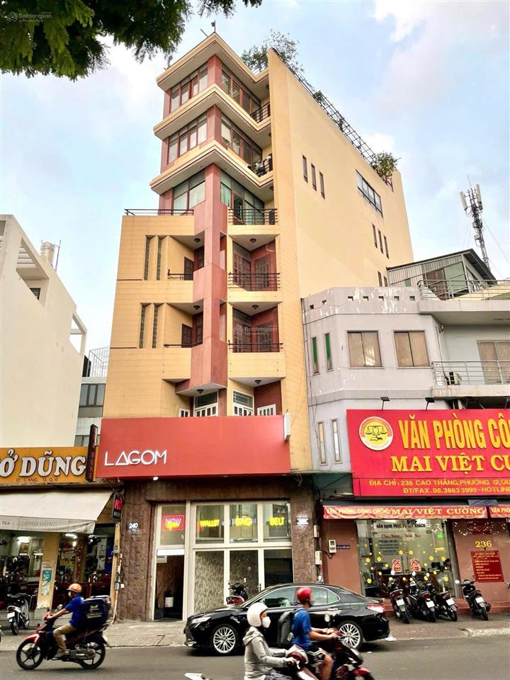 Rẻ nhất tuyến đường cao thắng, q10  dt 5,2x19,3m, 9 tầng cho thuê thu nhập cao  giảm sâu về 45 tỷ