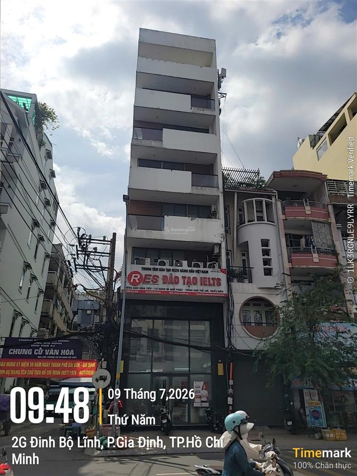 Giảm sốc 6 tỷ  tòa nhà góc 2mt đinh bộ lĩnh 6x16m, 9 tầng thang máy  hđt 120 triệu, giá về 40 tỷ