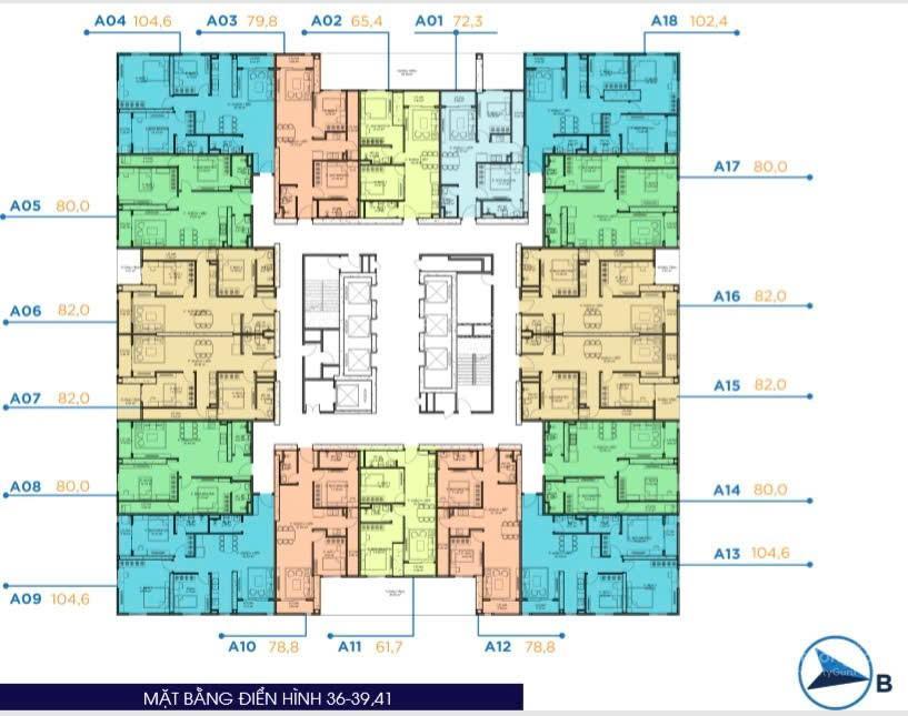 Chỉ còn duy nhất 1 căn 2pn, 2wc ký trực tiếp chủ đầu tư, giá tốt nhất , hướng đông nam