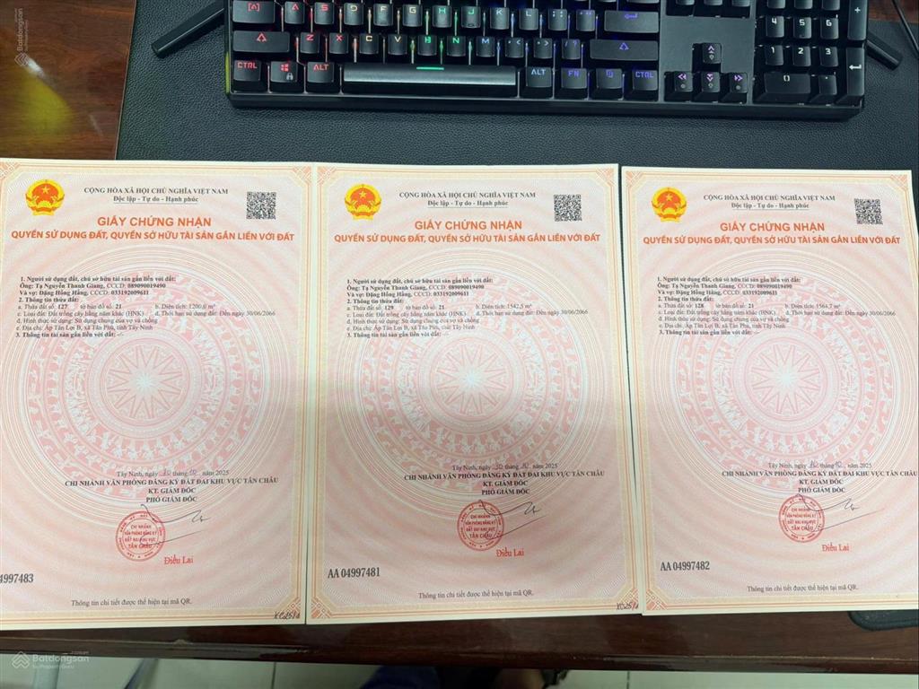 Chính chủ cần bán gấp quỹ đất vàng đối diện kcn tân phú tân châu, tây ninh, sẵn sổ đỏ