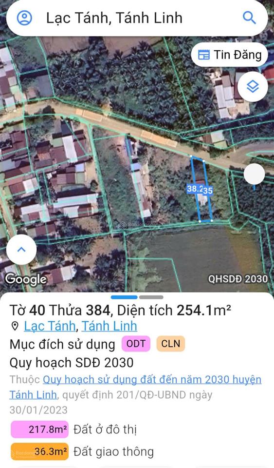 Chính chủ bán gấp lô đất tại mtđ điện biên phủ thị trấn lạc tánh, huyện tánh linh, tỉnh bình thuận