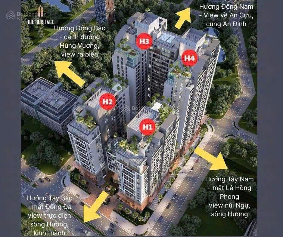 Căn hộ cao cấp 3pn view trực diện sông hương thành phố huế  ngay ngã 6 trung tâm