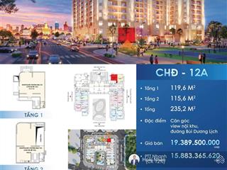 Chd 12a peninsula đà nẵng | shophouse căn góc 2 tầng, 235,2 m² giá 15,8 tỷ