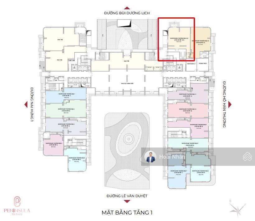 Chd 12a peninsula đà nẵng | shophouse căn góc 2 tầng, 235,2 m² giá 15,8 tỷ
