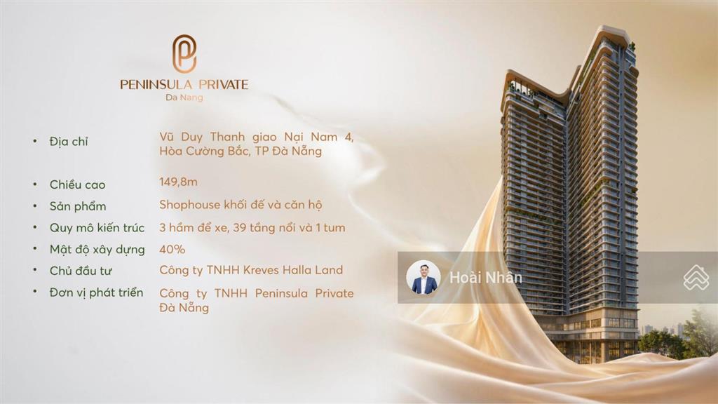 Peninsula private căn 1pn  47m  tài sản dòng tiền giữa trung tâm đà nẵng