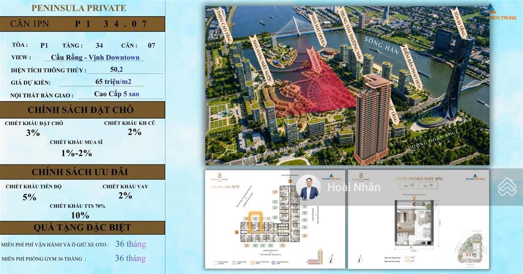 Cơ hội đầu tư nổi bật đà nẵng 2026 booking peninsula private dk chỉ từ 2,1 tỷ65 triệu/m2