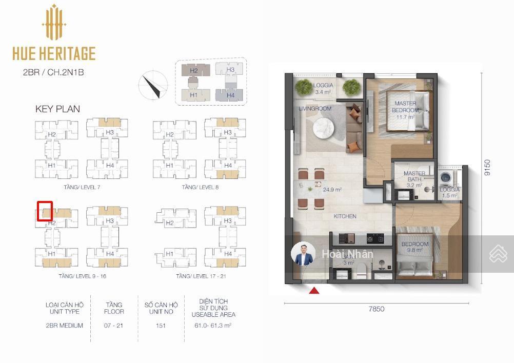 Ra mắt 2pn h2  1602 view trực diện ngã 6 thành phố, sông hương  vị trí đẹp hue heritage