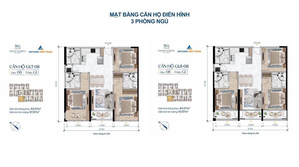 Căn hộ biển sở hữu lâu dài  view trực diện biển grand marina đà nẵng