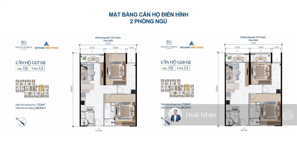 Căn hộ biển sở hữu lâu dài  view trực diện biển grand marina đà nẵng