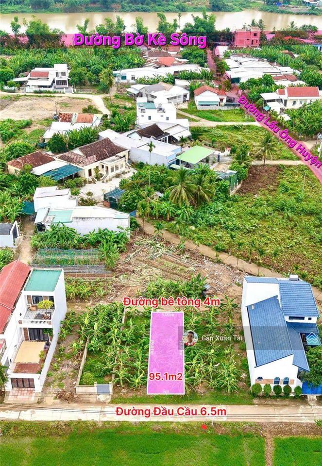 Bán đất 2 mặt tiền đường đầu cầu  diên an  diên khánh  diện tích 95,1m² ngang 5m  giá 1 tỷ 950