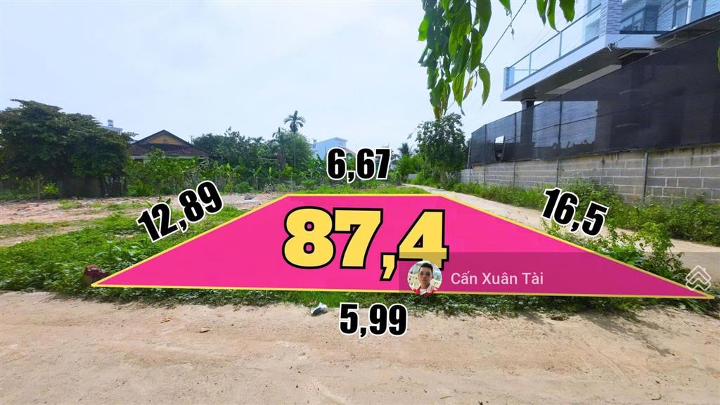 Bán đất diên an, xã diên khánh  lô góc 2 mặt tiền  diện tích 87,4m2 ngang 6m  giá 1tỷ550