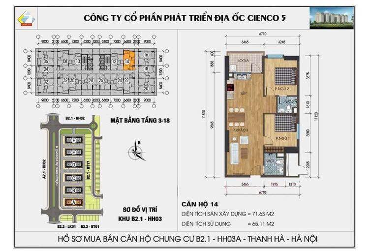 Bán Gấp Căn 2 Ngủ 72m² View 2 Hồ Đẹp Nhất Thanh Hà
