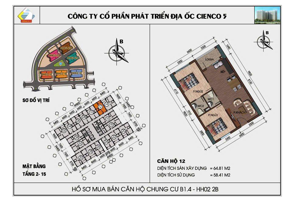 Chính Chủ Gửi Bán Căn 65m² – 2 Ngủ 2wc – View Trực Diện Hồ Thanh Hà