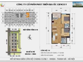Chủ Nhà Cần Bán Gấp Căn 2 Ngủ Hh03F  Chung Cư Thanh Hà