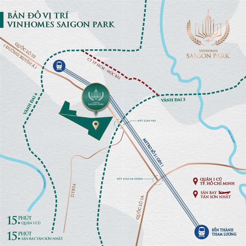 Nhà phố vinhomes saigon park vị trí đẹp đón đầu đại đô thị tây bắc tp.hcm