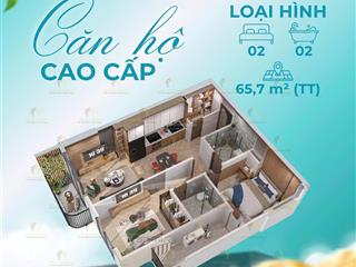 Eco palace buôn ma thuột căn hộ 2pn tầng cao, view pháo hoa