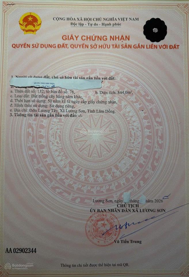 Bán đất lương sơn, lâm đồng, mặt tiền ql28b 844m2 8,05 tỷ